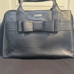 Kate Spade Black Leather Bow Satchel